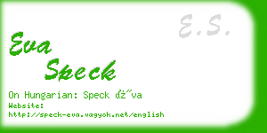 eva speck business card